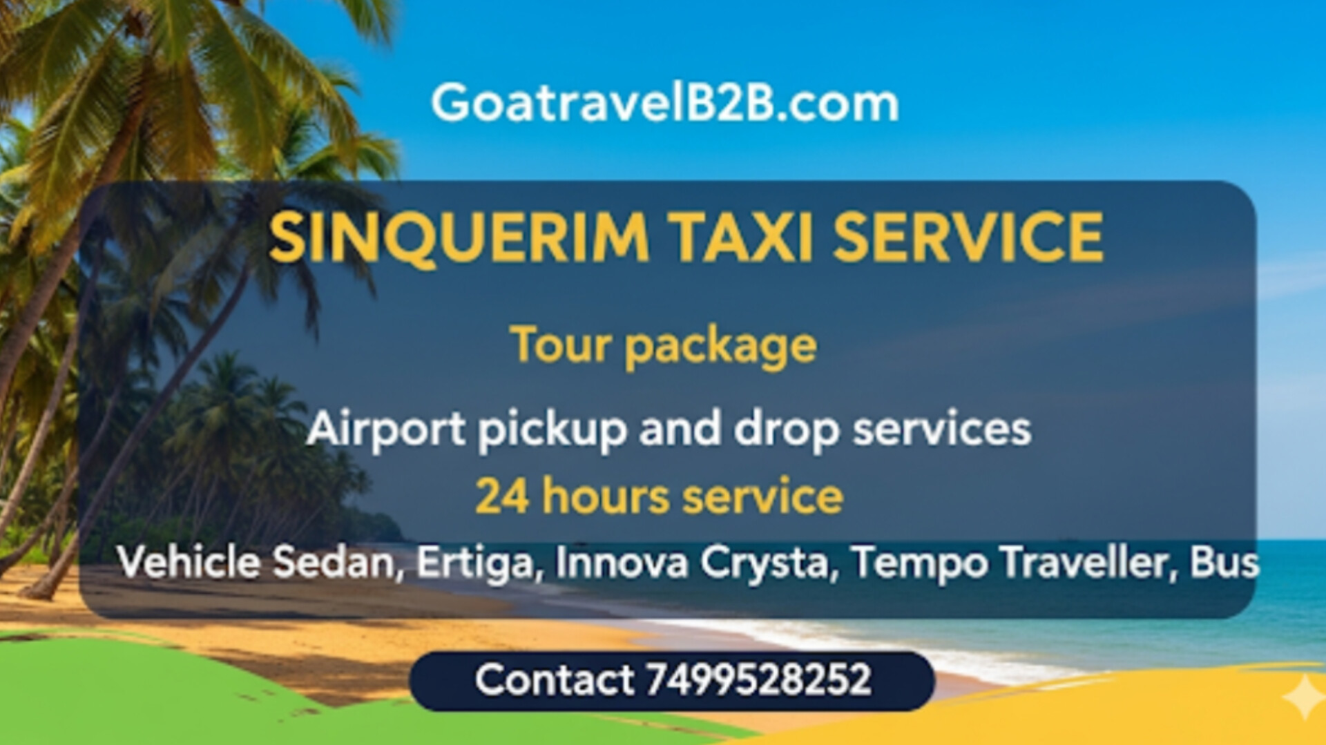 Green Goa Cab, 24/7 Taxi service Goa