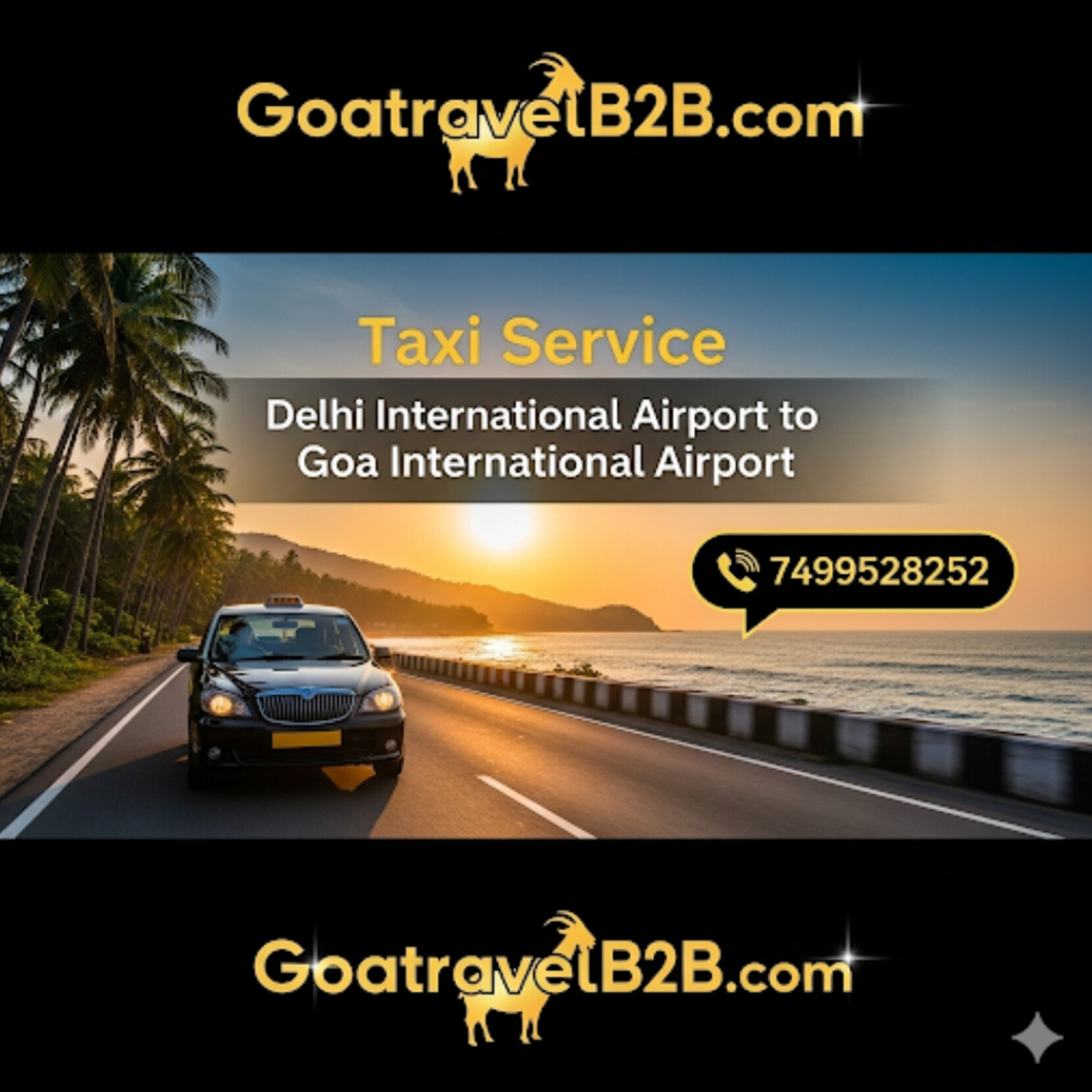 Taxi service from Delhi Airport to Goa Airport