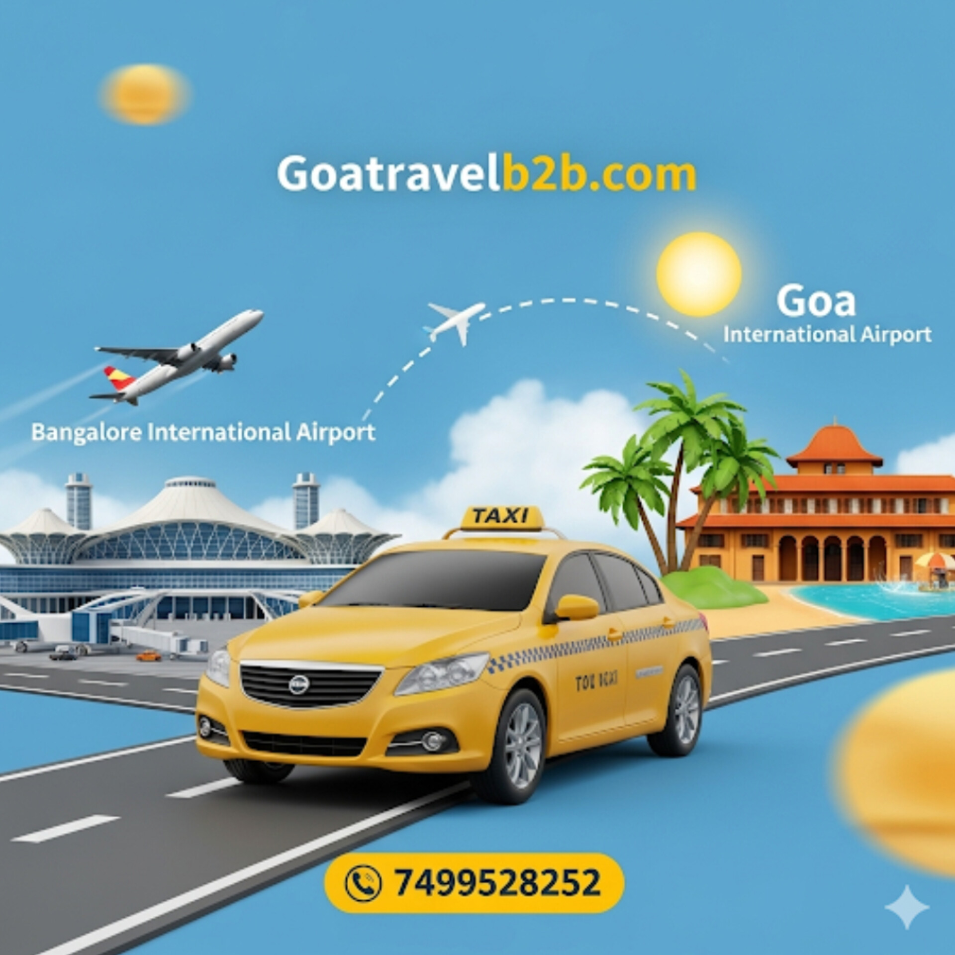 Bangalore airport to Goa Airport taxi booking,