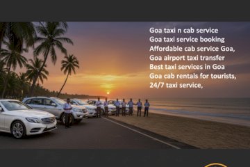 Goa sightseeing taxi, Goa railway station cab, Goa hotels taxi service