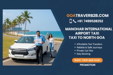 Private taxi hire Manohar Airport to North Goa