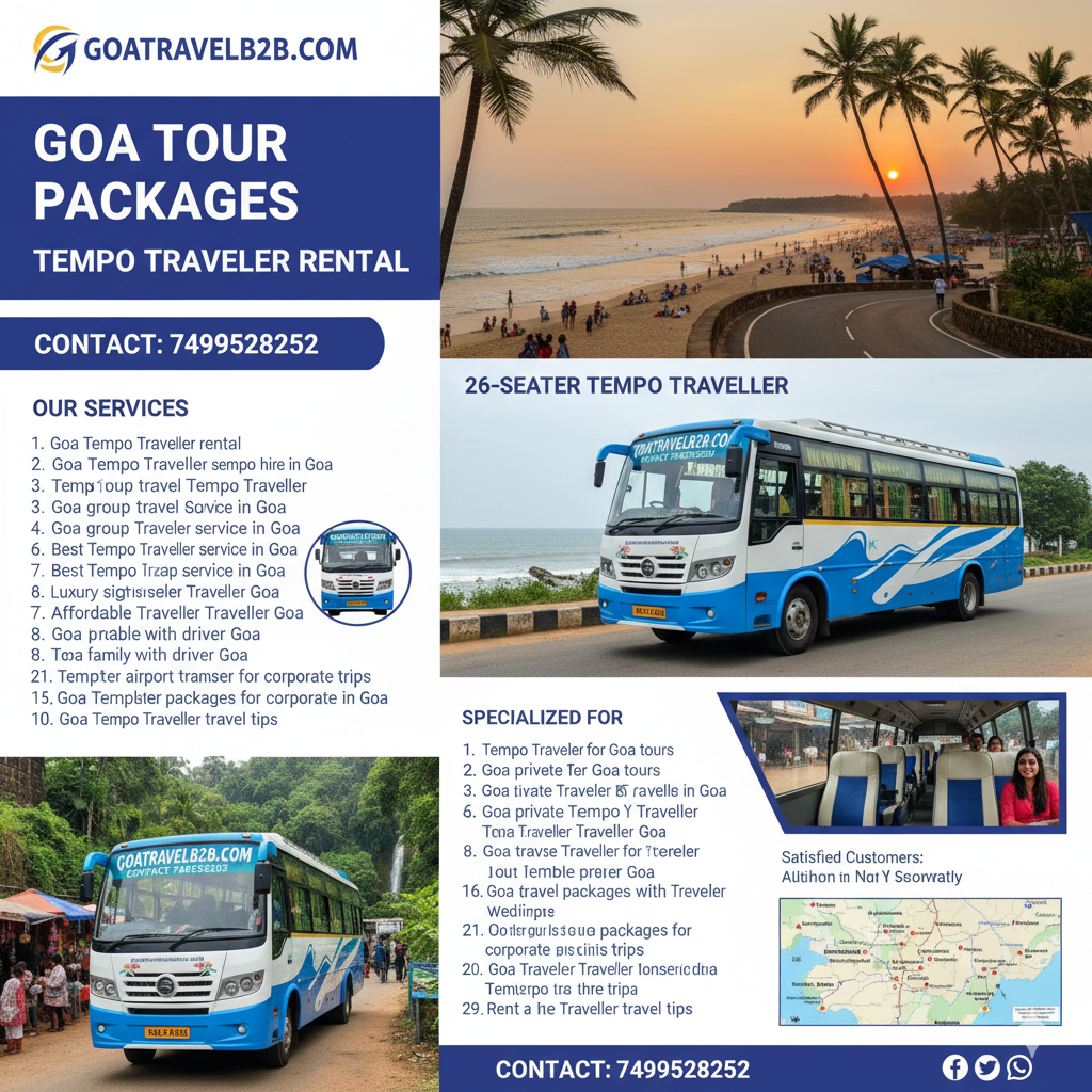 24-hour taxi Tempo Traveller Winger bus service in Goa,